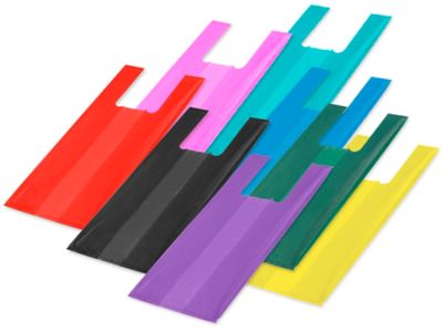 Colored T Shirt Bags Colored T Shirt Bag in Stock ULINE