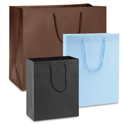 Reusable Shopping Bags - 12 x 10 x 14, Black - ULINE - Carton of 100 - S-14328BL