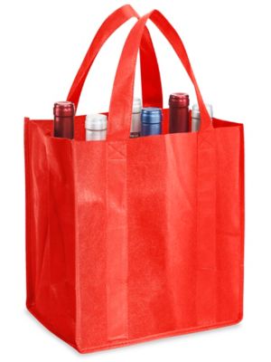 Bolsas para Botellas, Bolsa para Botellas de Vino, Bolsas Reutilizables  para Botellas de Vino en Existencia - ULINE