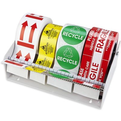Porte-étiquettes en plastique – 1 x 3 po, endos magnétique S-15589 - Uline