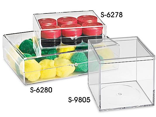 Acrylic Box, Clear Plastic Boxes, Clear Acrylic Boxes in Stock - ULINE