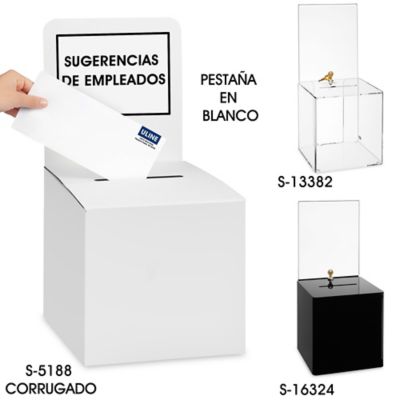  Buzón exterior caja de seguridad, caja de sugerencias, caja de  llaves, buzón de pared, buzón de urnas, caja de urnas para colgar (color:  plata, tamaño: mediano) : Herramientas y Mejoras del