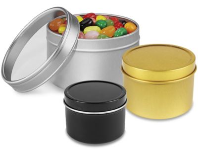 Empty Metal Tins With Lids, 4 Oz Tins Sets of 10 or 48, Round Tins, Small  Metal Tins, Empty Candle Favor Spicetins -  Hong Kong