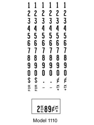  Black on WhiteUSE by Labels to fit Monarch 1110 Pricing  Guns. 16 Rolls with 1 Free Ink Roller. : Pricemarker Labels : Office  Products