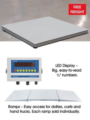 Stainless Steel Low Profile Floor Scales in Stock ULINE