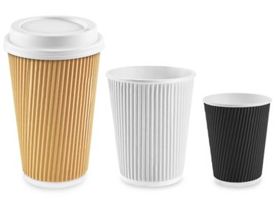 Uline Ripple Insulated Cups - 12 oz, Kraft S-20261KRFT - Uline