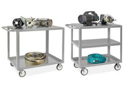 Uline Welded Steel Flat Shelf Carts