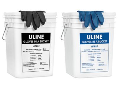 Nitrile Gloves In A Bucket in Stock - ULINE