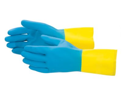 Gants en latex enduit de néoprène résistant aux produits chimiques