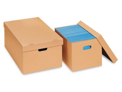 Cajas económicas para almacenamiento de archivos con tapa, 24 x 15 x 10   para $6.09 En línea