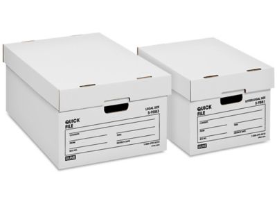 Uline – Boîtes de dossiers à rangement rapide