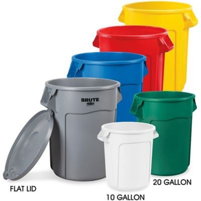 Uline Trash Can with Wheels - 35 Gallon, Green