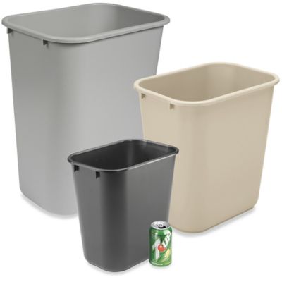 Small Plastic Trash Can, Office Wastebasket, Office Bins