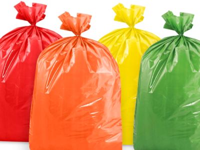 Tipos de bolsas de basura. Su grosor, colores y tamaños.