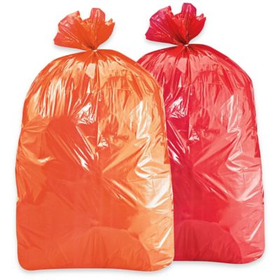 Uline Economy Trash Liners - Silver, 60 Gallon, .86 Mil