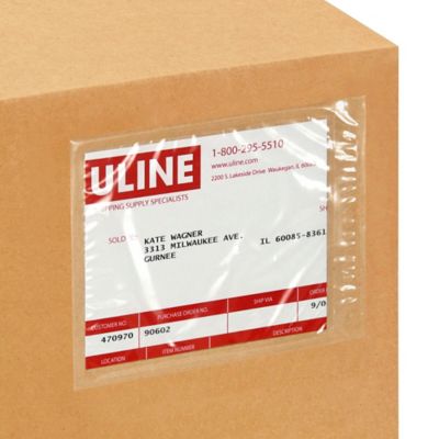 Enveloppes de bordereau d'expédition anglais/français – « Packing List  Enclosed », 4 1/2 x 5 1/2 po S-12945 - Uline