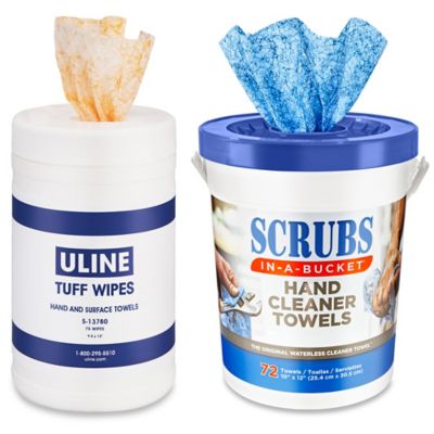 Hand Wipes, Scrubs In A Bucket in Stock - ULINE