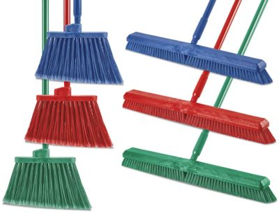 Colored Push Broom - 24, Blue H-3460BLU - Uline