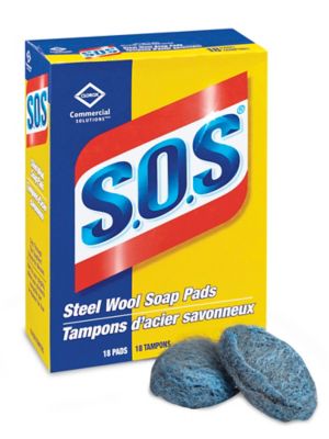 S.O.S<sup><small>MD</small></sup> – Tampons savonneux en laine d'acier