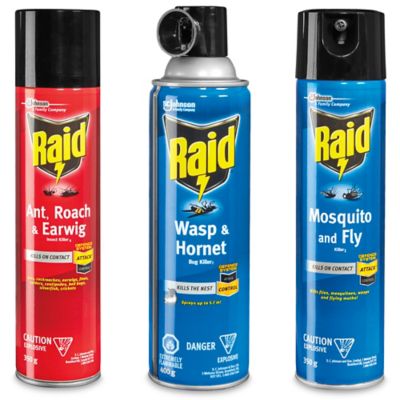 Insecticide à vaporiser pour guêpes, Insecticide à vaporiser pour cafards,  Raidᴹᴰ – Insecticides en Stock - ULINE.ca