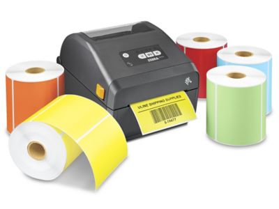 Colored Direct Thermal Labels Stock ULINE