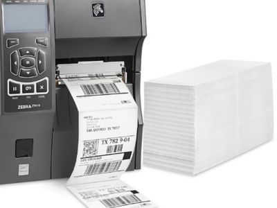 Fanfold Industrial Thermal Transfer Labels in Stock ULINE