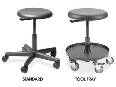 Shop Stool - Metal with Adjustable Legs - ULINE - H-2506