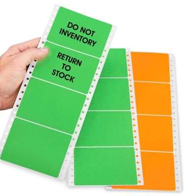 Uline – Étiquettes adhésives colorées pour imprimantes à bandes Caroll