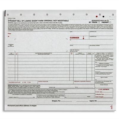 Bill Of Lading Bill Of Lading Forms In Stock Ulineca 4168