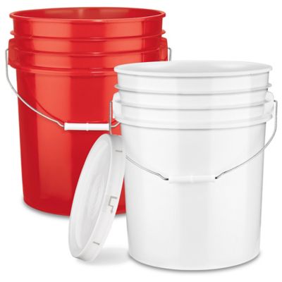 Plastic Bucket W/ Lid 5 Gal. 8 Colors