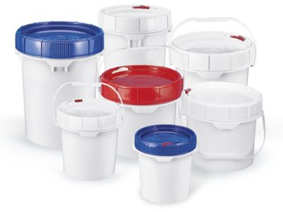 Plastic Pail - 2 Gallon, Red - ULINE - Qty of 5 - S-9941R