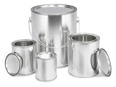 Empty Tin Cans Metal Paint Cans Mixing White With Metal Lever Lid 250ml  500ml 1L