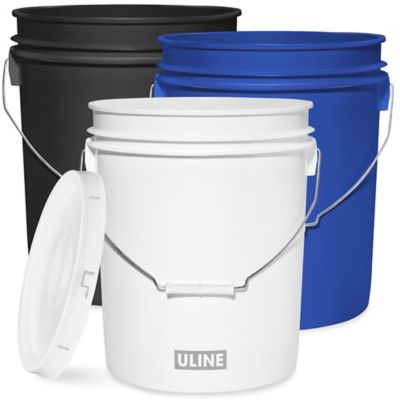 Screw Top Pail - 2.5 Gallon, Blue Lid S-18115BLU - Uline