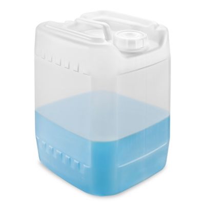 5 Gallon Stackable Water Storage Carboy, Blue, 4 Pack with Spigot (1) and  Lids 