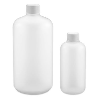 Clear Plastic Juice Bottles - 16 oz, White Cap S-21727W - Uline