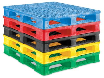 Rackable Plastic Pallet - 48 x 40, Yellow - ULINE - H-1212Y
