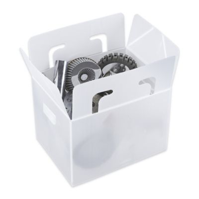 Wire Stackable Bin Organizer with White Bins H-9882W - Uline