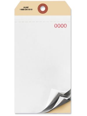 3-Part Blank Carbon Inventory Tags