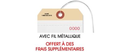 Étiquettes avec fil métallique préfixé