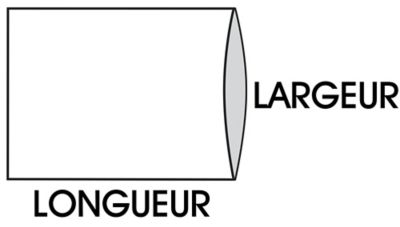 Longueur et largeur de la pochette en mousse