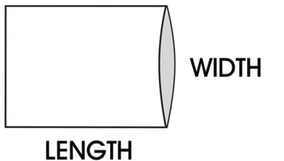 Length and Width Sides of Foam Pouch