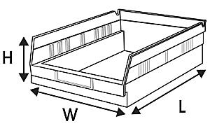 Plastic Shelf Bins - 7 x 12 x 6 S-16276 - Uline