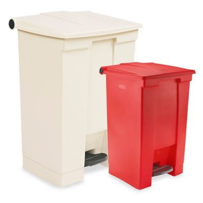 Rubbermaid® Trash Can with Wheels - 50 Gallon, Yellow H-1107Y - Uline