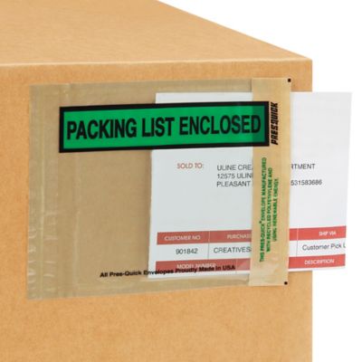 Enveloppes de bordereau d'expédition écologiques