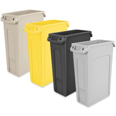 Rubbermaid® Slim Jim® Step-On Trash Can - 13 Gallon H-5904 - Uline