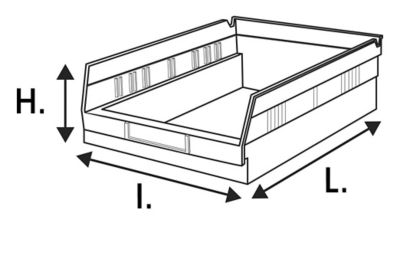 Bacs à tablettes en plastique transparent