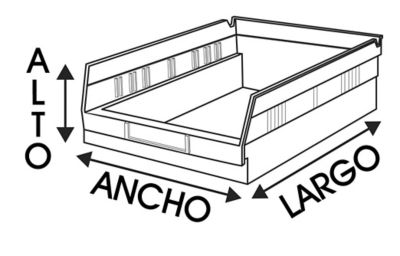 Gavetas de Plástico Transparente para Repisas
