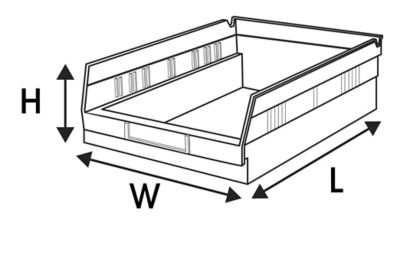 Clear Plastic Shelf Bins