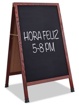 Letreros Pizarrón para Acera, Letreros en A de Madera en Existencia ULINE