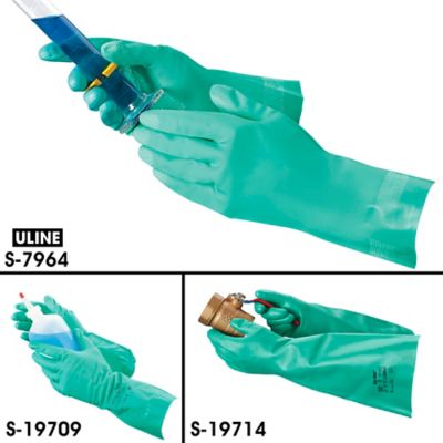 Gants en nitrile - VERT- MEDIUM - BOMAdirect